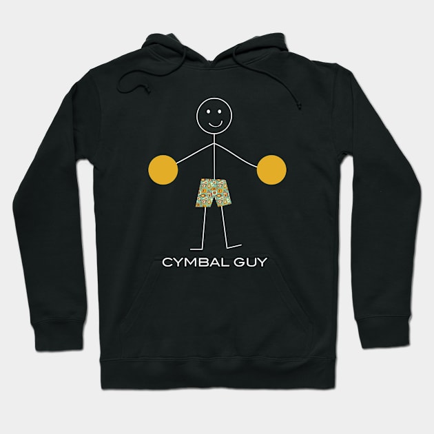 Funny Mens Cymbal Design Hoodie by whyitsme